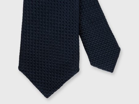 Silk Grosso Grenadine Tie in Dark Navy Online now