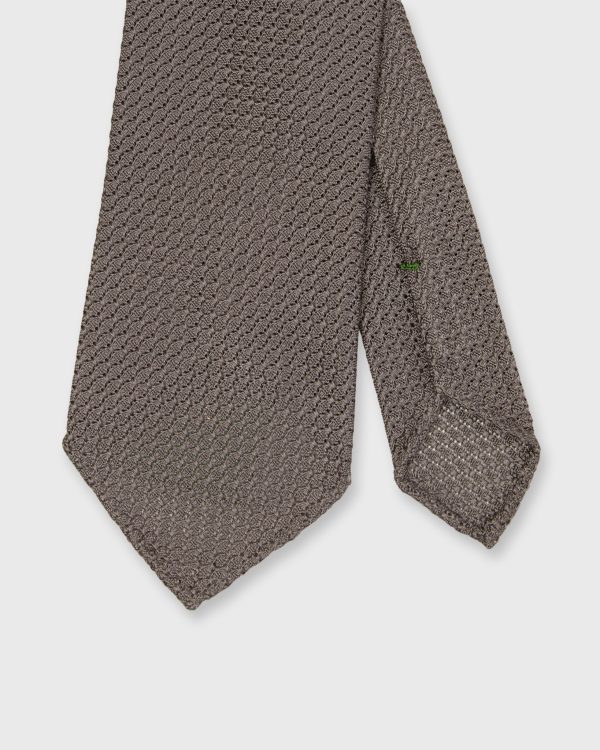 Silk Grosso Grenadine Tie in Smoke Fashion