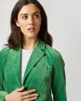 Sarah Jacket in Apple Stretch Velveteen Hot on Sale