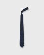 Silk Woven Tie in Navy Ivory Dot For Discount