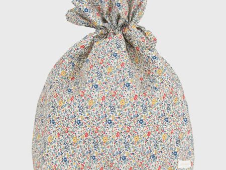 Bucket Tote Pouch in Red Blue Yellow Katie & Millie Liberty Fabric Online now