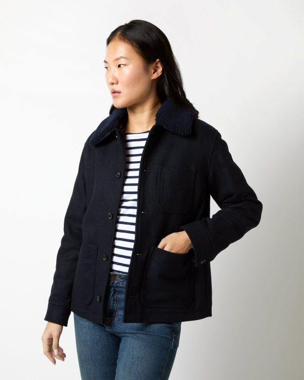 New Julia Jacket in Dark Blue For Sale