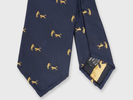 Silk Club Tie in Blue Gold Bull & Bear Fashion