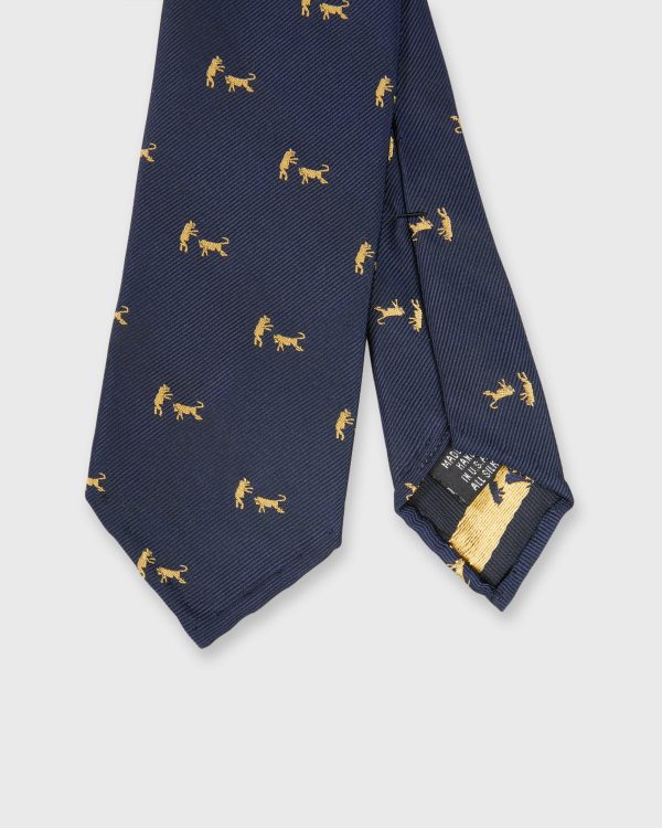 Silk Club Tie in Blue Gold Bull & Bear Fashion