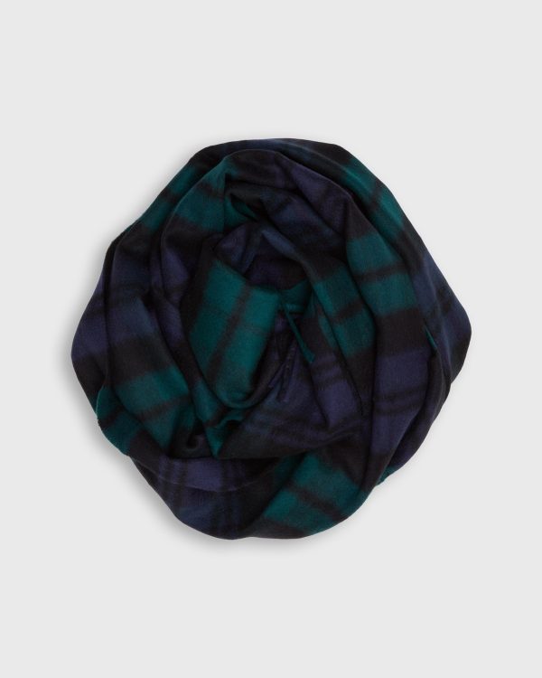 Tartan Merino Scarf in Blackwatch on Sale