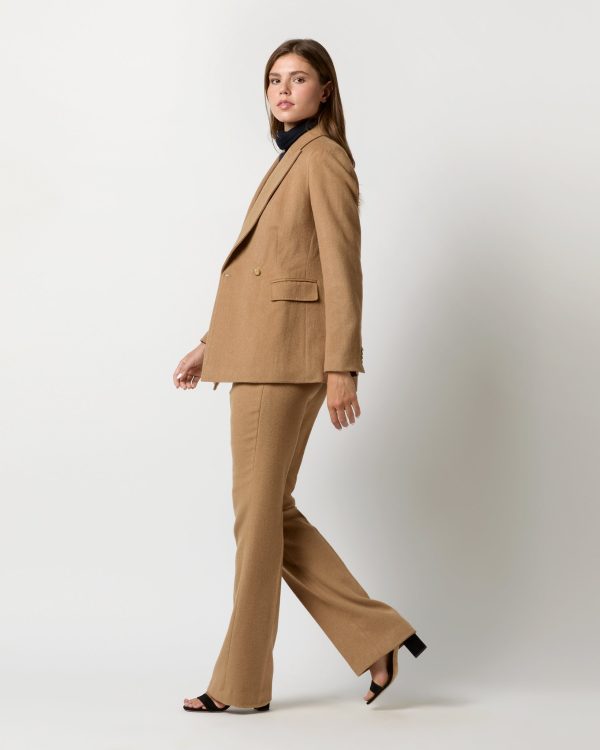 Constance Jacket in Camel Hair Flannel For Discount