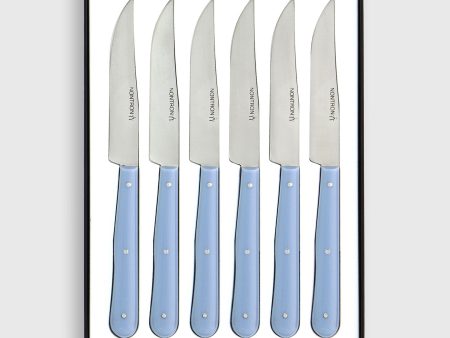 Steak Knives (Set of 6) in Acrylic Sky Blue Online now