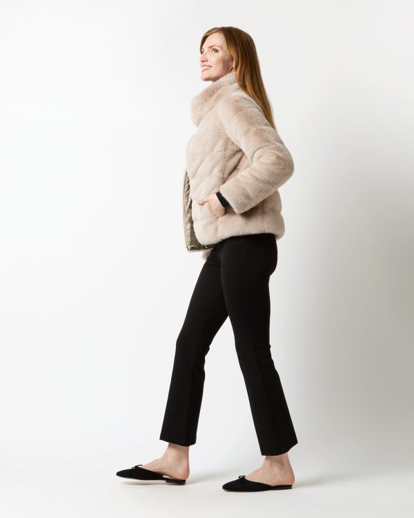 Faux Fur Teddy Jacket in Chantilly Discount