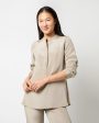 Anna Tunic in Birch Washed Silk Crepe de Chine For Cheap