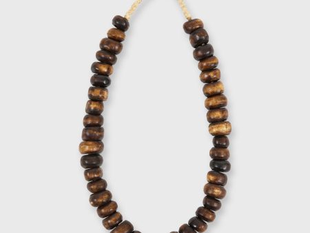 Large Cowbone Beads in Brown For Sale