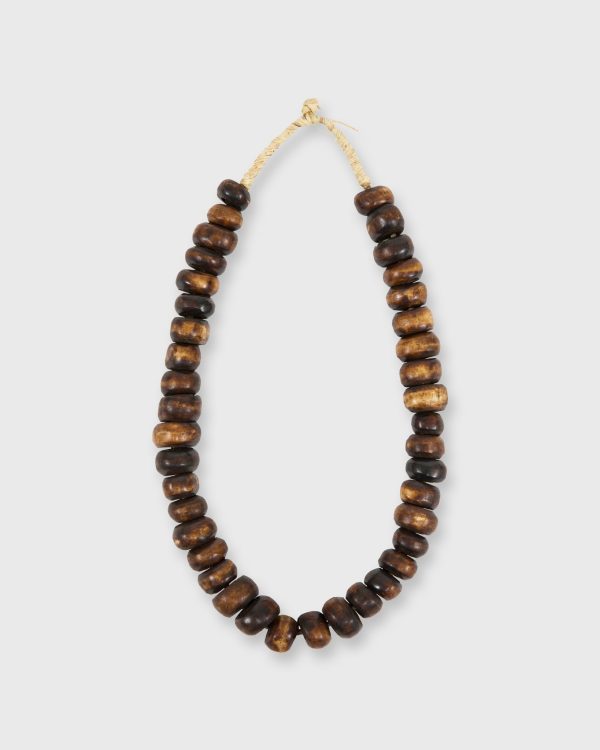 Large Cowbone Beads in Brown For Sale