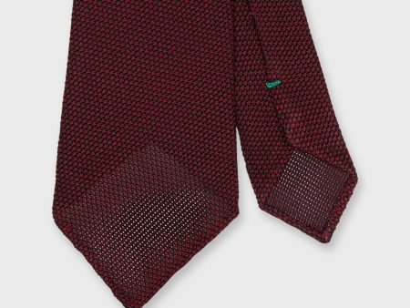 Silk Fino Grenadine Tie in Red Navy Online Sale