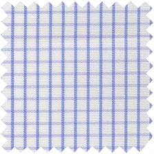 Made-to-Measure Shirt in Dutch Blue Medium Graph Check Poplin Online