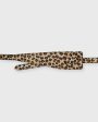 Asymmetrical Loop Thru Belt in Mini Leopard Printed Calf Leather Online Sale