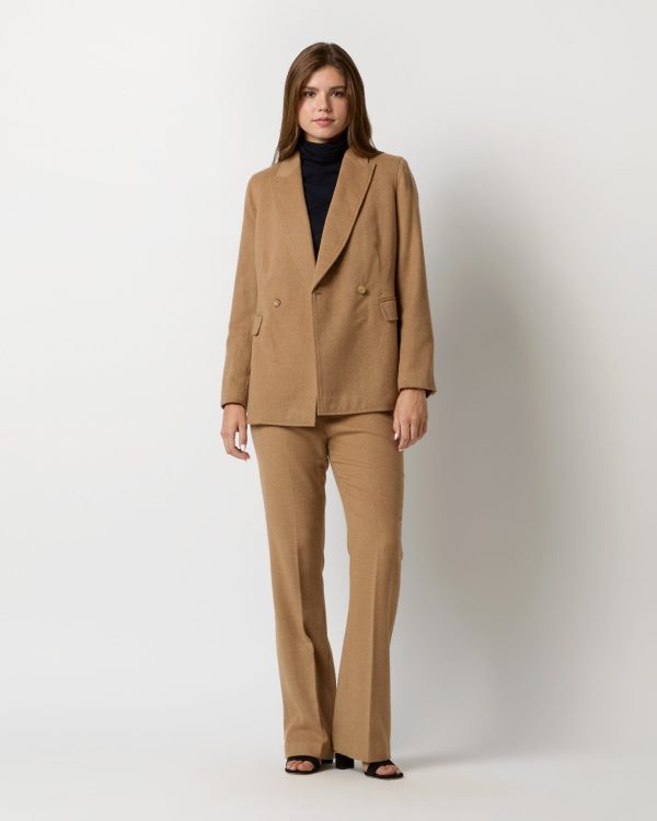 Constance Jacket in Camel Hair Flannel For Discount