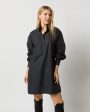 Anaya Popover Dress in Black Poplin Online