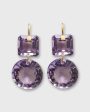 Square Incandescence Earrings in Amethyst Online Sale