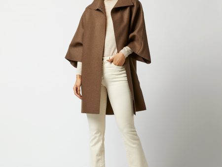 Kimono Coat in Teddy Brown For Discount