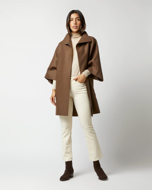 Kimono Coat in Teddy Brown For Discount