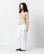 Aubrey Cardigan in Crema Cotton Silk Discount