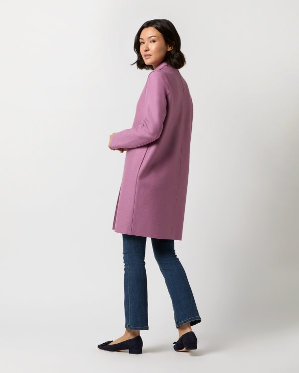 Cocoon Coat in Mulberry For Discount