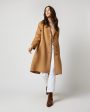 Caterina Coat with Belt in Camel Double-Faced Melton For Sale