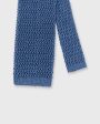 Silk Knit Tie in Mid-Blue Discount