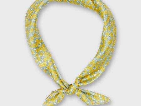 Anyway Scarf in Yellow Ffion Mair Liberty Fabric Silk Online