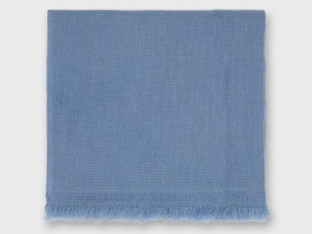 Cashmere Gauze Scarf in Steel Blue Online now