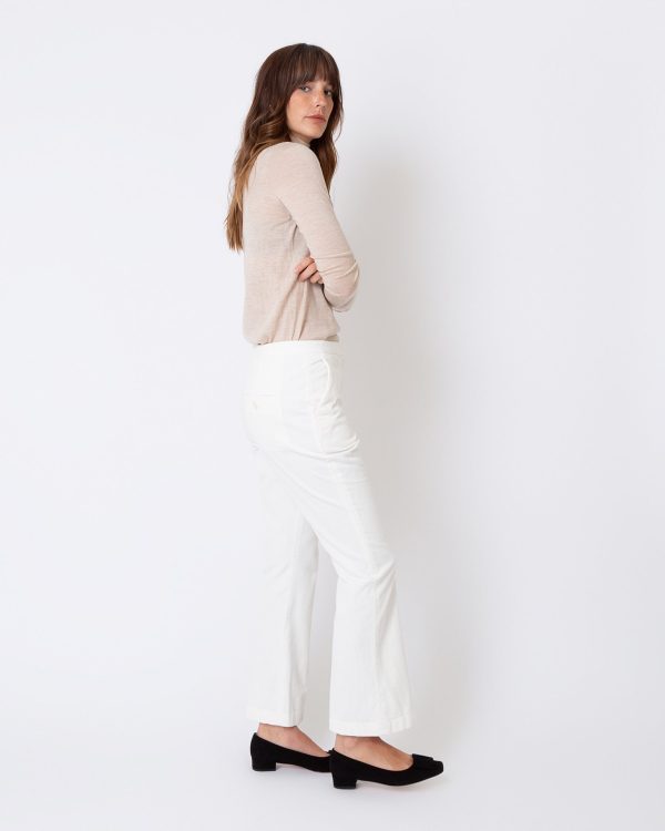 Ankle Pant in Natural Corduroy Online Hot Sale