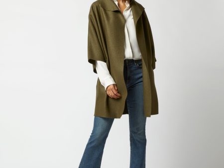 Kimono Coat in Moss Green Sale