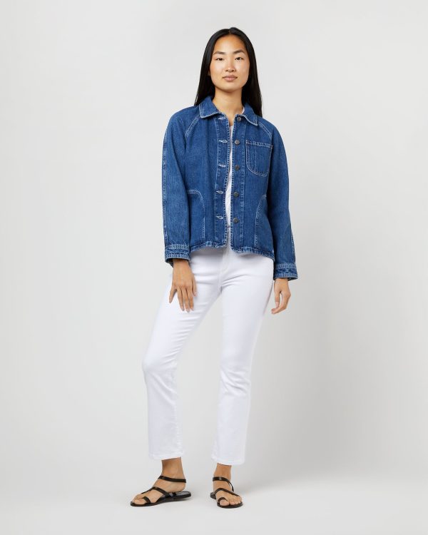 Suzanne Logo Jacket in Washed Indigo Discount