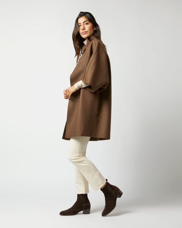 Kimono Coat in Teddy Brown For Discount