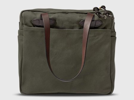 Zip-Top Tote Bag in Otter Green Sale