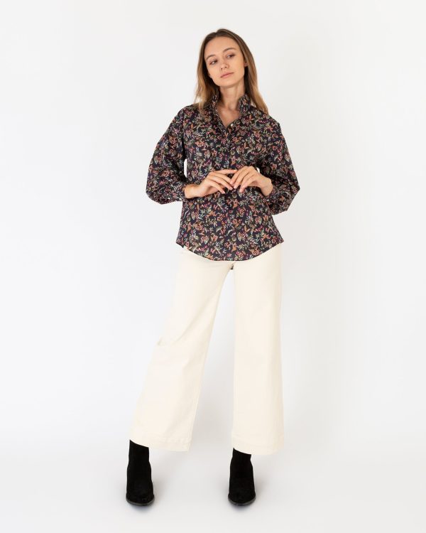 Anaya Popover Shirt in Berry Bittersweet Liberty Fabric Supply