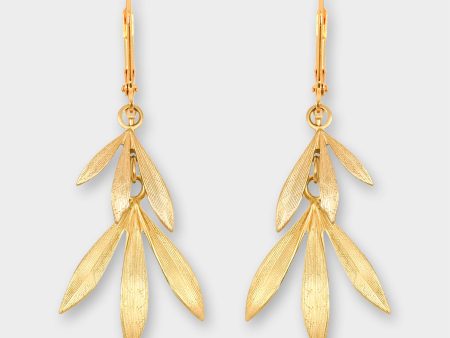 Bamboo Earrings in Gold Discount