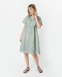 Atelier Volume Kami Dress in Sage Gold Floral Seersucker Online now