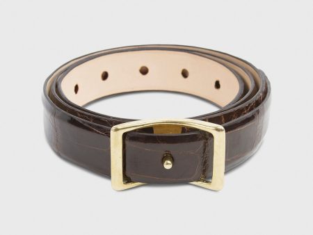 1  Conroy Belt in Chocolate Alligator Discount