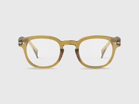 #C Reading Glasses in Golden Green Cheap