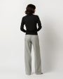 Maura Pull-On Pant in Grey Chalk Stripe Knit Hot on Sale