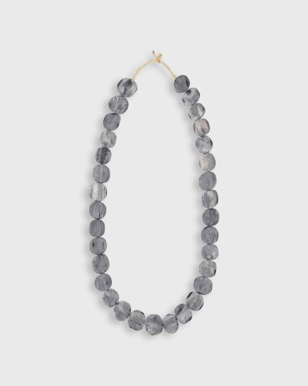 Flat Disk Cowbone Beads in Slate Grey Cheap