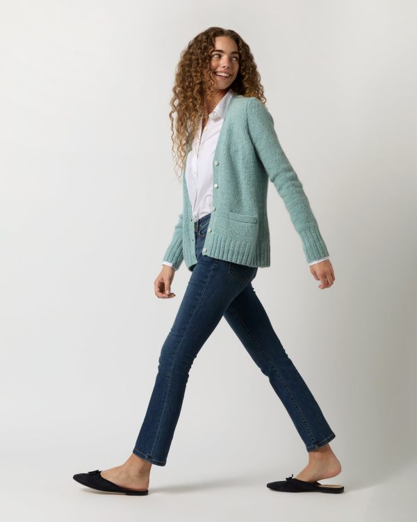 Aveline Cardigan in Mist Donegal Cashmere Fashion