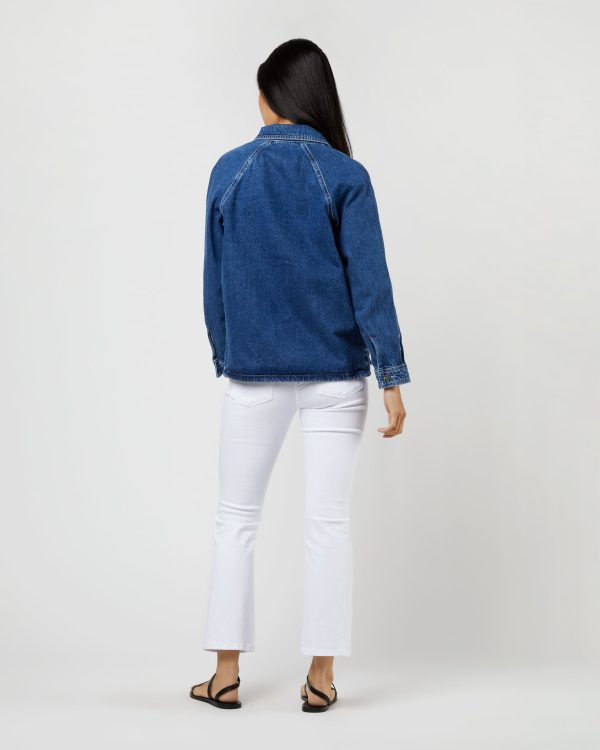 Suzanne Logo Jacket in Washed Indigo Discount