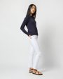 Aria Sweater in Navy Cotton Tape Yarn on Sale