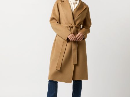 Cenda Long Coat in Oak Discount