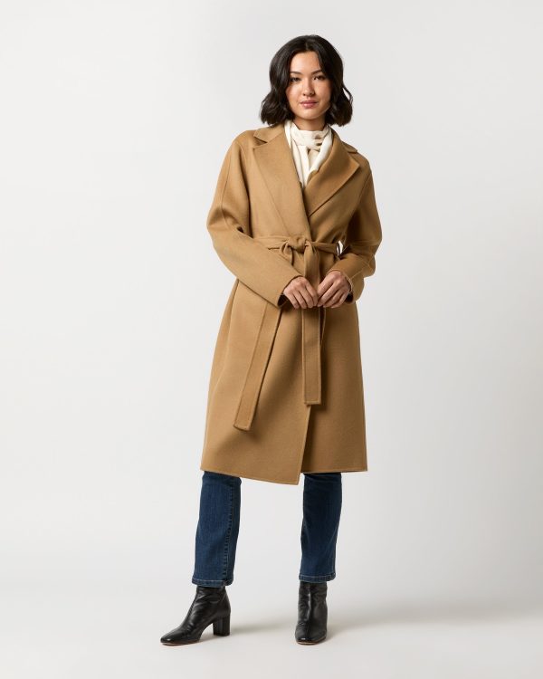 Cenda Long Coat in Oak Discount