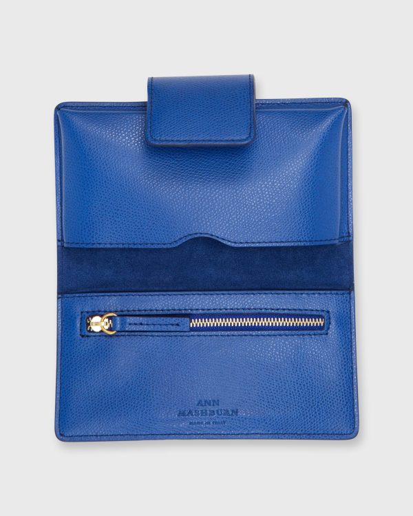 Small Phone Wallet Clutch in Cobalt Leather Online