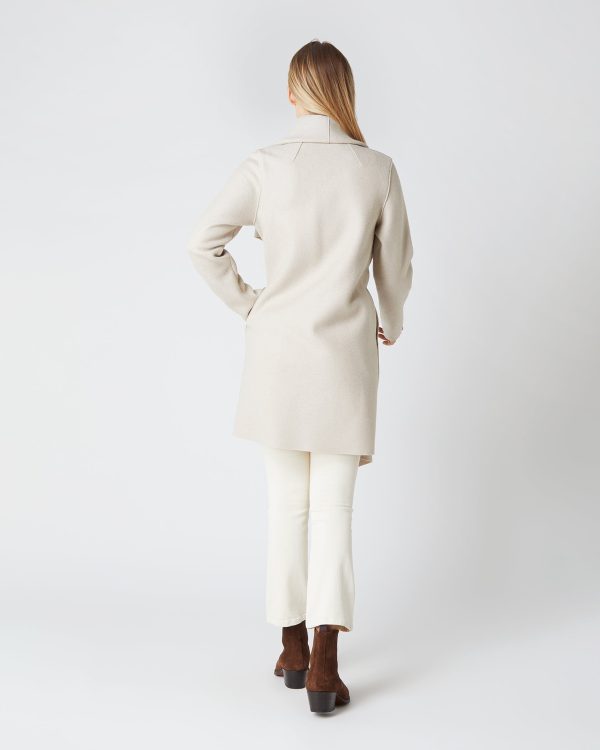 Short Blanket Coat in Almond For Cheap