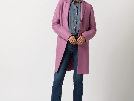 Cocoon Coat in Mulberry For Discount