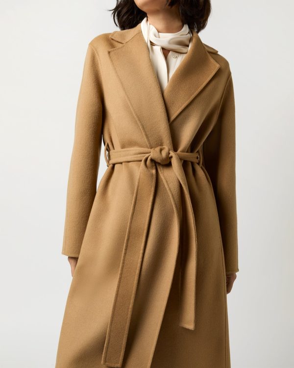 Cenda Long Coat in Oak Discount